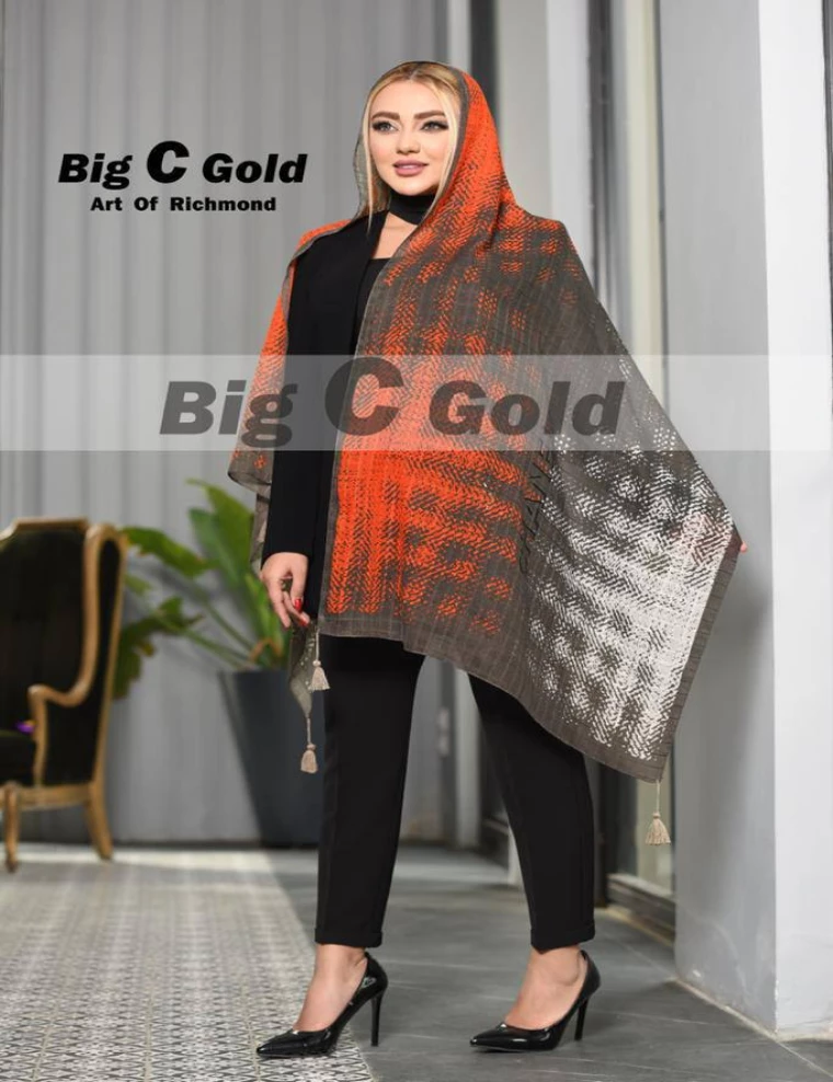 شال نخی منگوله دار کد 8879