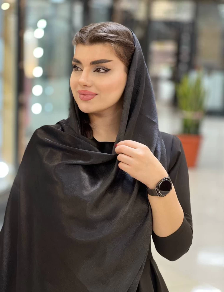 شال مجلسی واکسی منگوله دار عرض 75 کد 5619