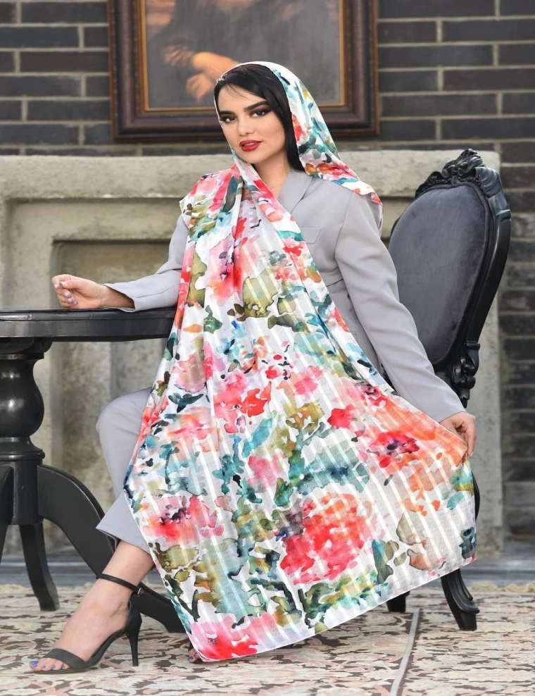 شال نخی لمه عرض 80 کد 8419