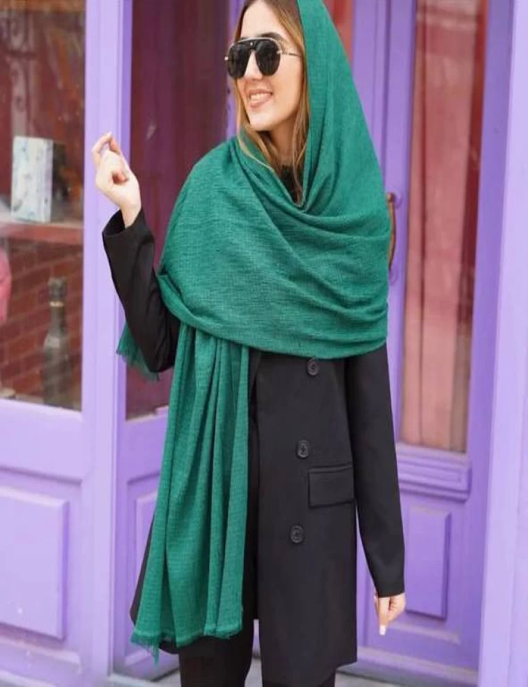 شال پفکی ریشه پرزی عرض 80 کد 6178