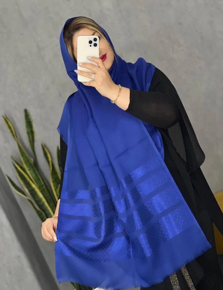 شال نخی حاشیه کریستال کد 8876