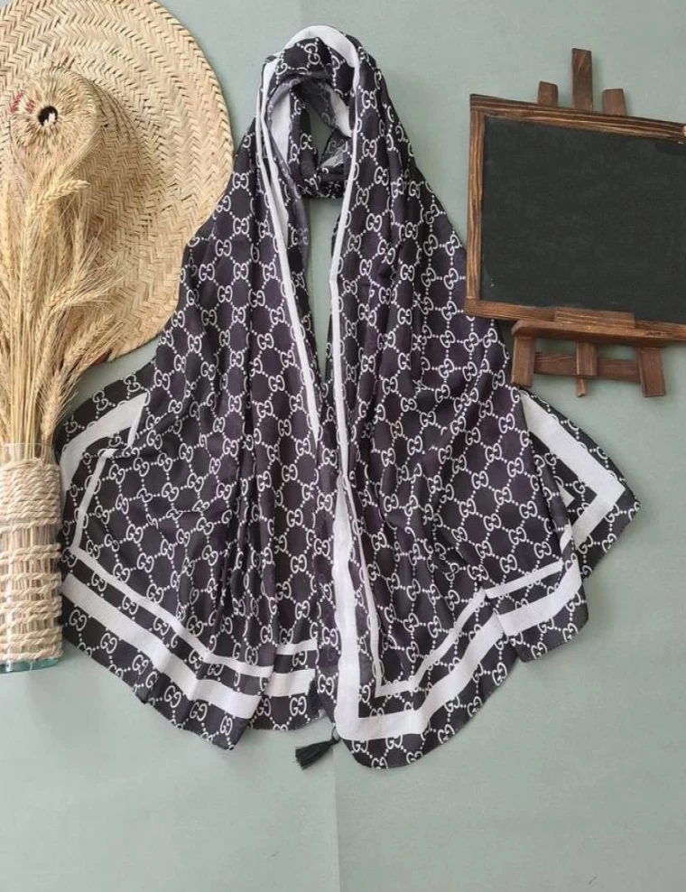 شال نخی منگوله دار عرض 75 کد 8700