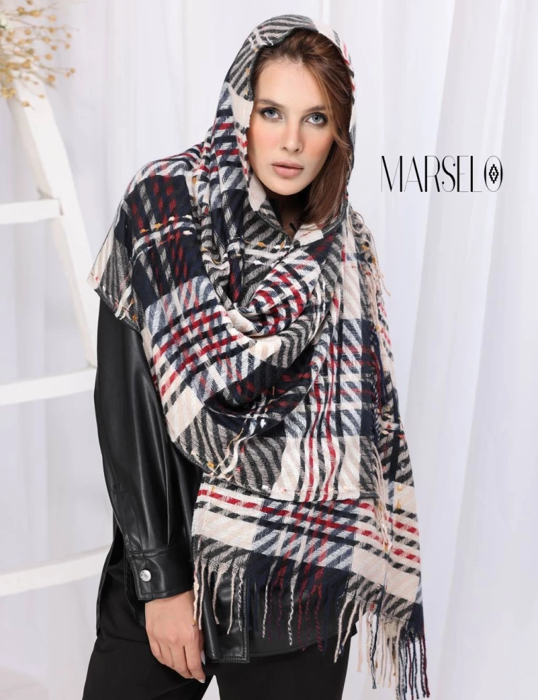 شال موهر وارداتی ریشه دار کد 10508