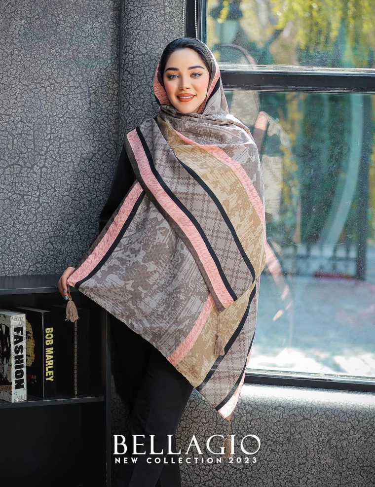 شال نخی منگوله دار کد 8709