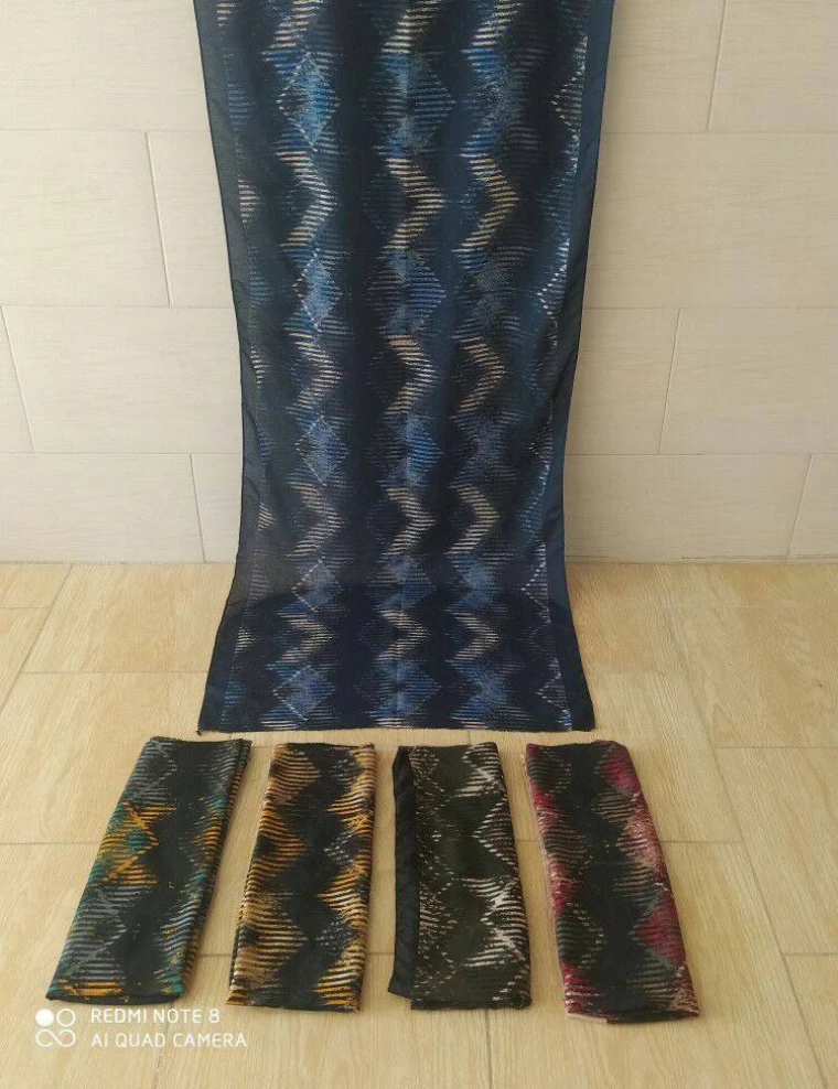 شال نخی یزدی ریشه پرزی عرض 75 کد 8688