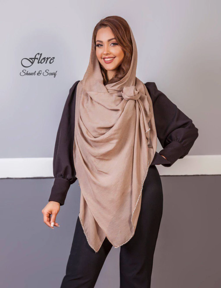 شال اسلپ دستک طرح دار کد 8810