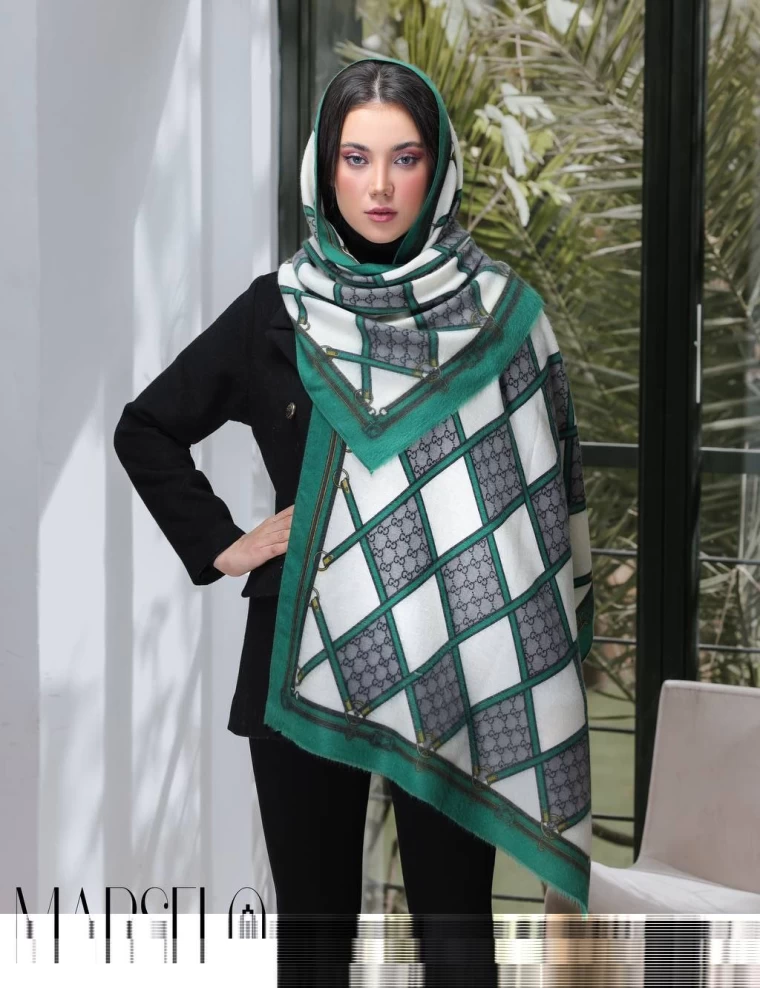 شال موهر ریشه دار عرض 75 کد 5466