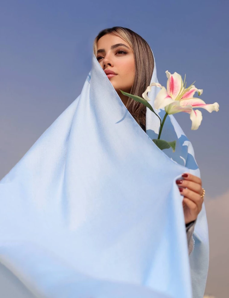 شال نخی سیااسکارف منگوله دار کد8986