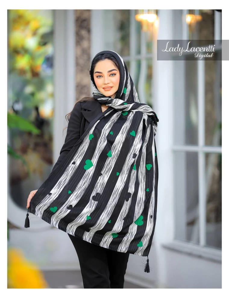 شال نخی پاییزه منگوله دار عرض 75 کد 5627