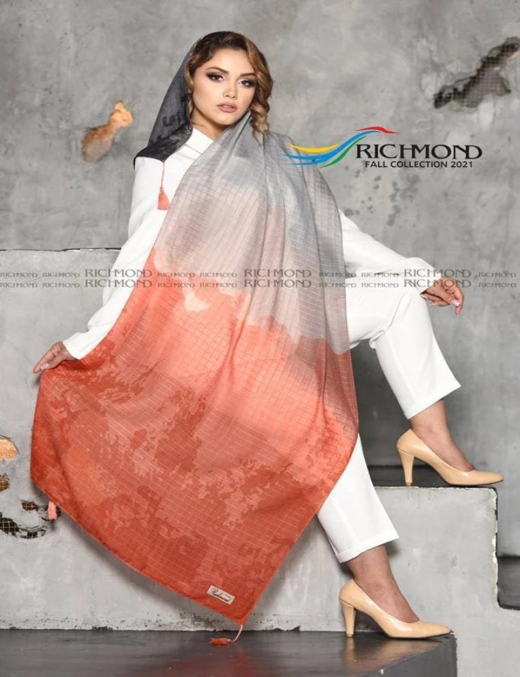 شال نخی بهاره منگوله دار 0319