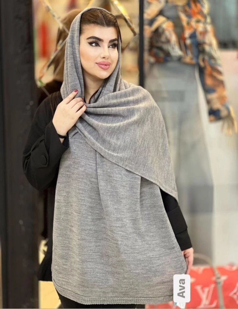 شال ریز بافت ساده عرض 70 کد 6672