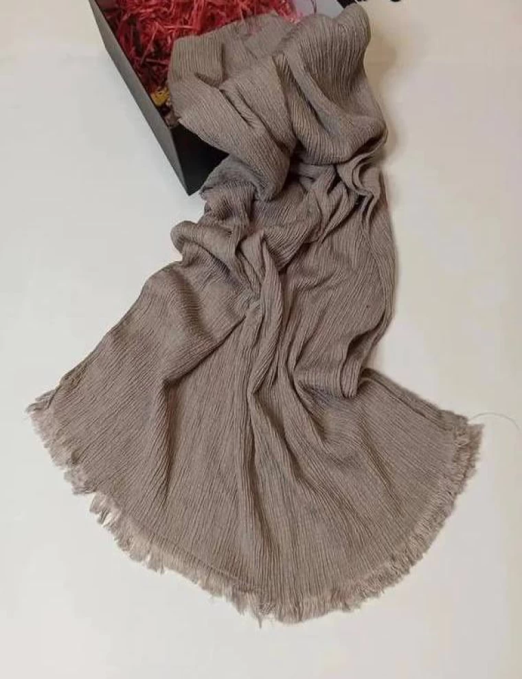 شال پفکی ریشه پرزی عرض 80 کد 6172
