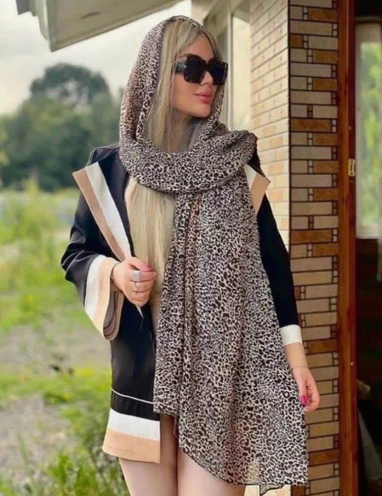 شال نخی منگوله دار عرض 75 کد 8448