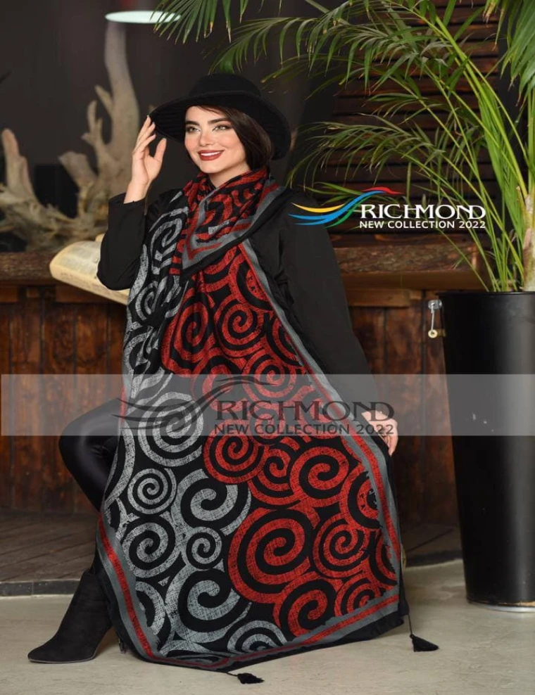 شال نخی بهاره منگوله دار 0321