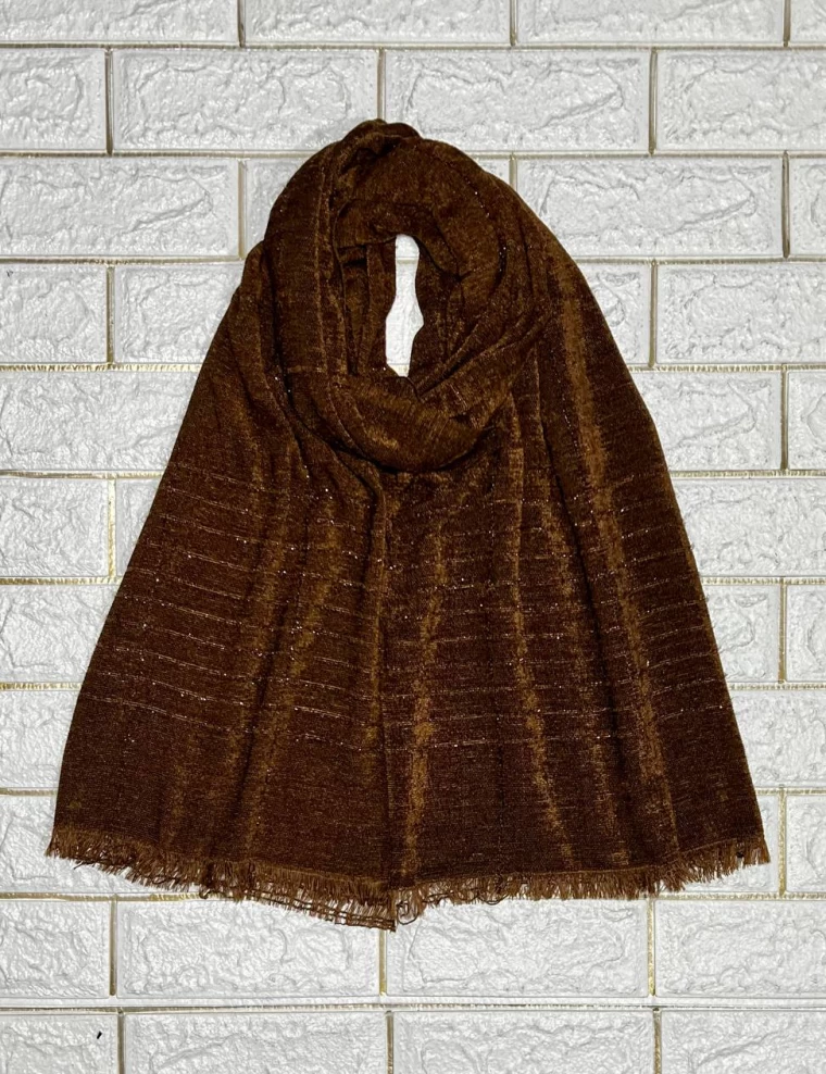 شال کبریتی لمه دار پاییزه عرض 60 کد 6623