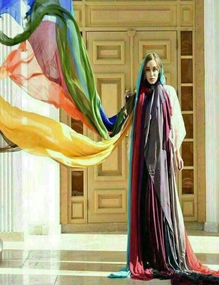 شال نخی بهاره منگوله دار 0873