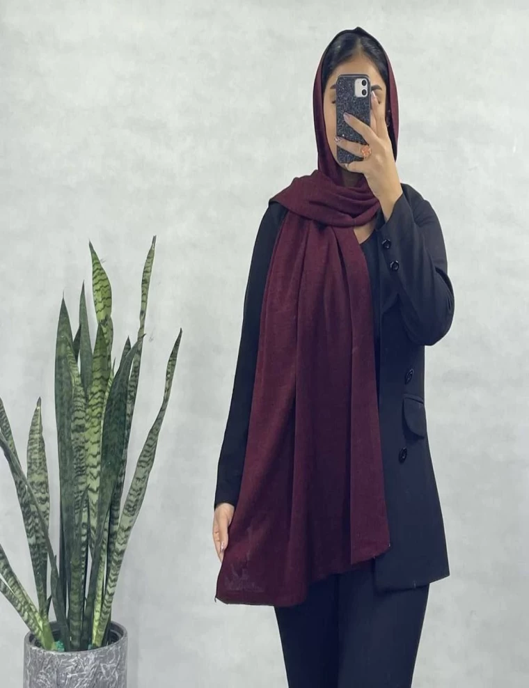 شال ریز بافت ساده عرض 70 کد 6676
