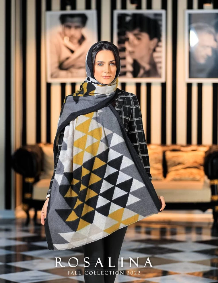 شال موهر ریشه پرزی عرض 75 کد 6230
