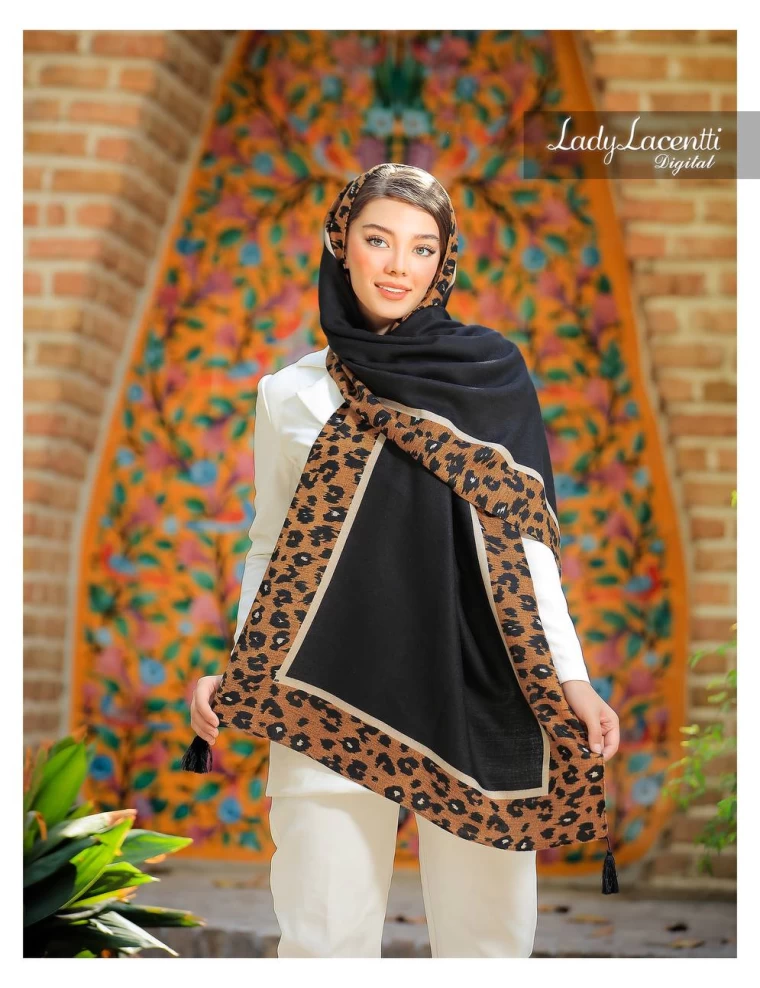 شال موهر منگوله دار عرض 75 کد 5554