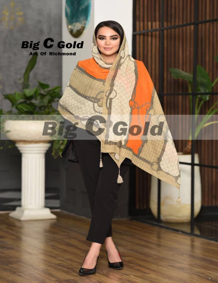 شال نخی منگوله دار کد 10209