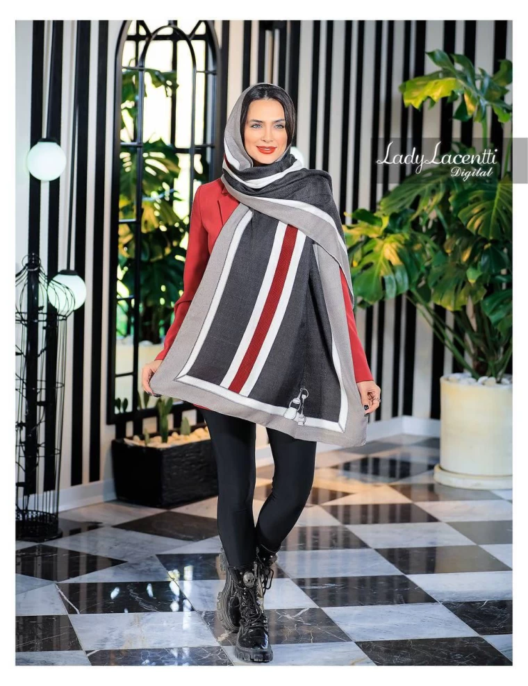 شال پاییزه جناقی عرض 75 کد 6594