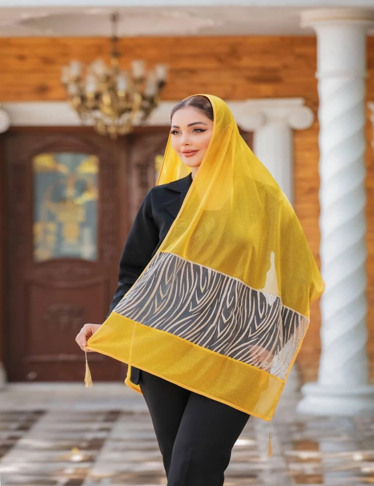 شال مجلسی کریشه دستک کارشده کد 10386
