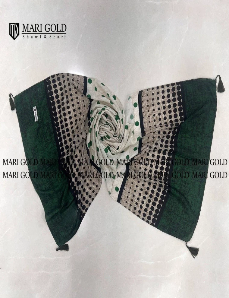 شال نخی منگوله دار عرض 75 کد 8549