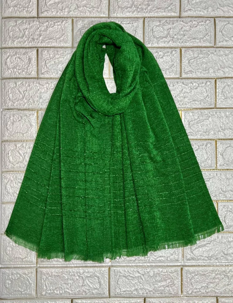 شال کبریتی لمه دار پاییزه ریشه پرزی عرض 60 کد 6748