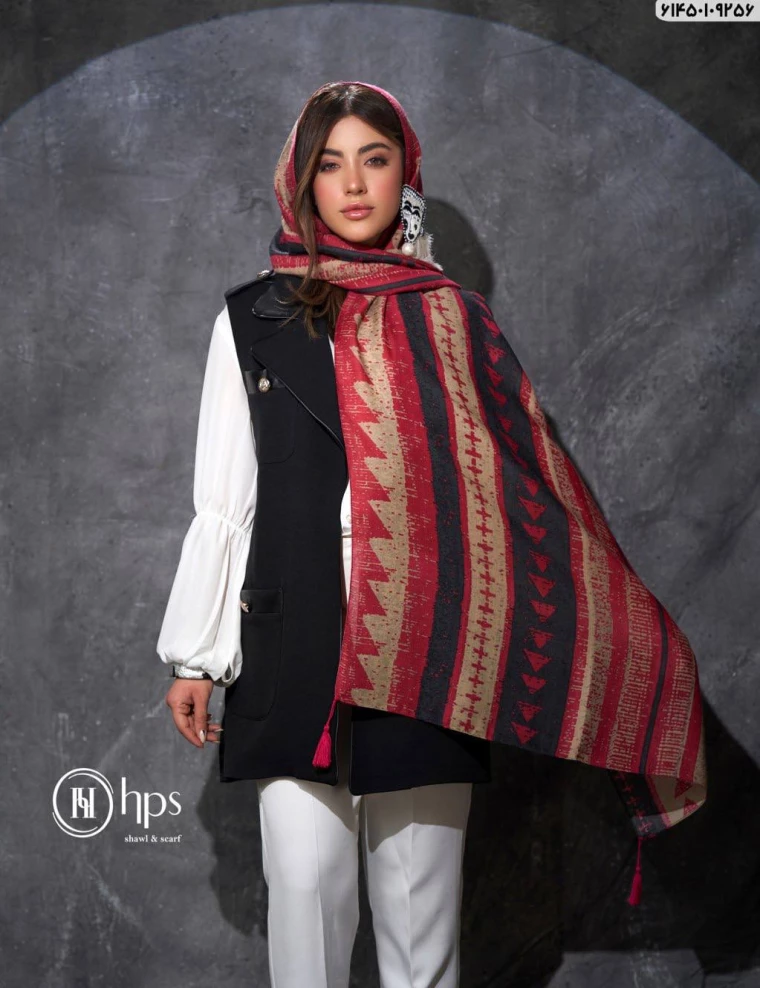 شال صابونی منگوله دار کد 61450109256