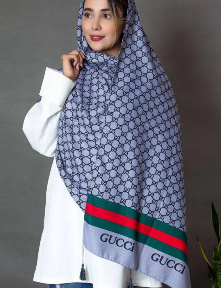 شال نخی منگوله دار عرض 75 کد 5713