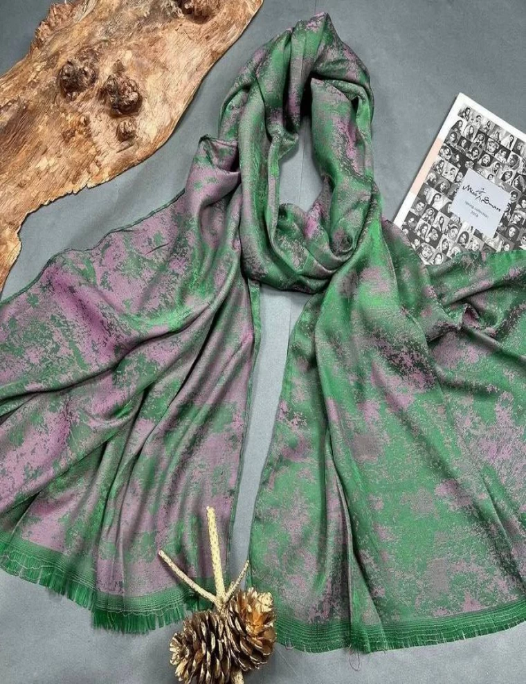 شال پتینه ریشه پرزی عرض 80 کد 6646