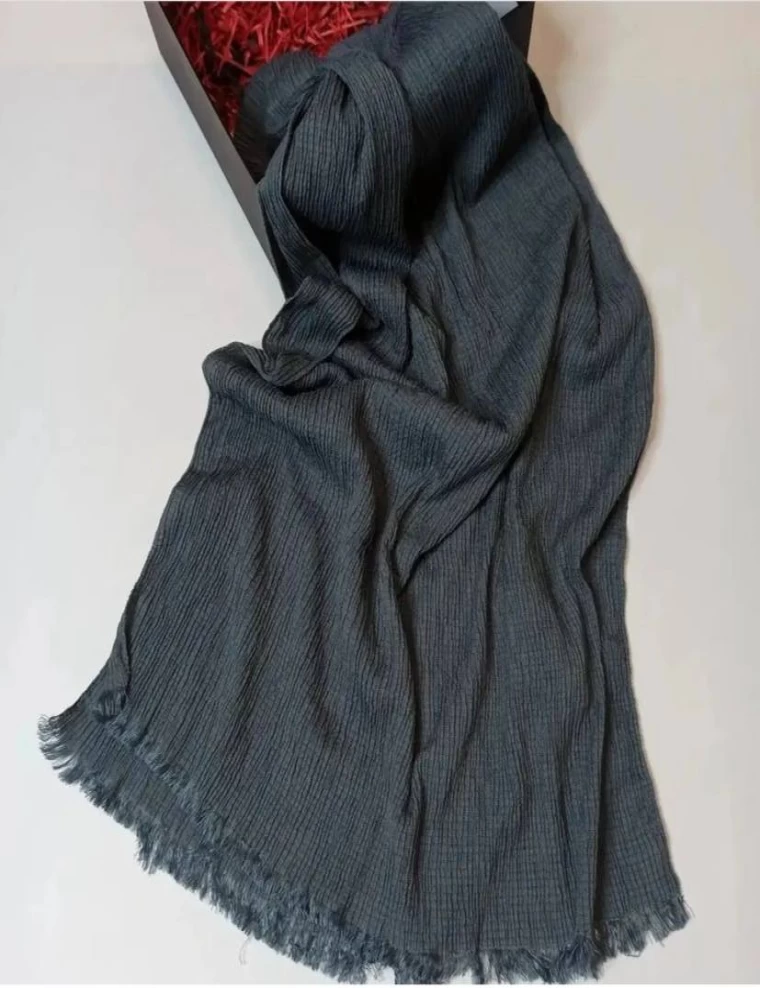 شال پفکی ریشه پرزی عرض 80 کد 6604