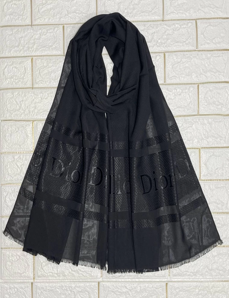 شال حریر مجلسی مشکی عرض 80 کد 5809