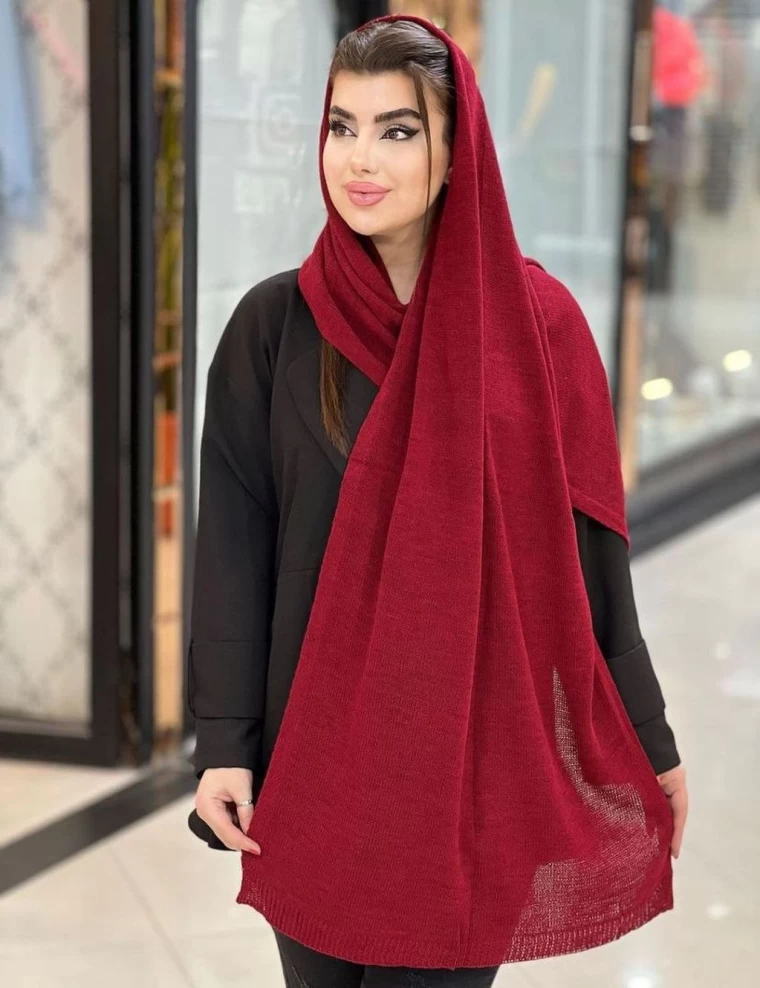 شال ریز بافت ساده عرض 70 کد 6671