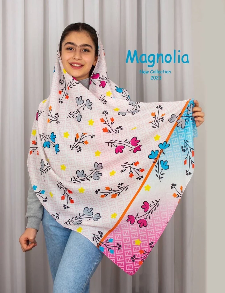 شال نخی کریستال دخترانه عرض 75 کد 8479