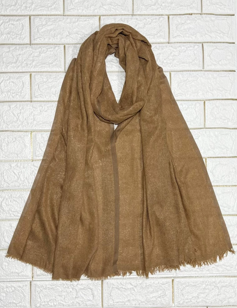 شال کبریتی لمه دار ریشه پرزی عرض 75 کد 6286