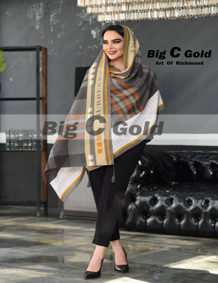 شال نخی منگوله دار کد 8770