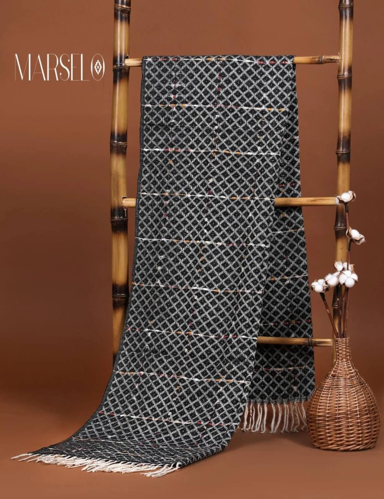شال موهر وارداتی ریشه دار کد 10506