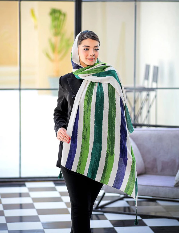 شال نخی پارچه صابونی اعلا کد 8769
