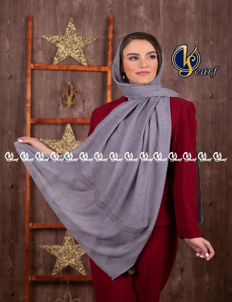 شال حریر لمه عطری عرض 75 کد 8531