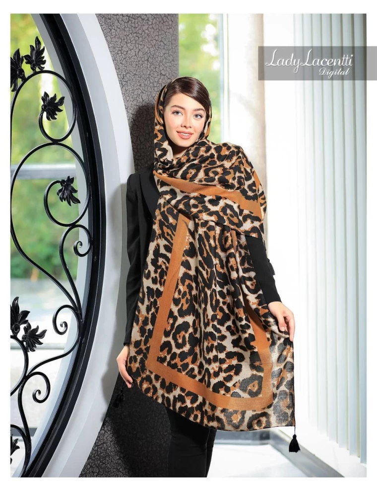 شال موهر منگوله دار عرض 75 کد 5685
