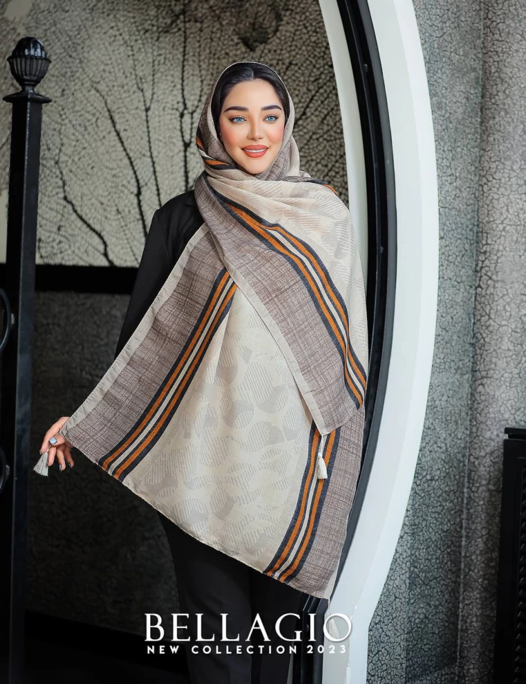 شال نخی منگوله دار کد 8708