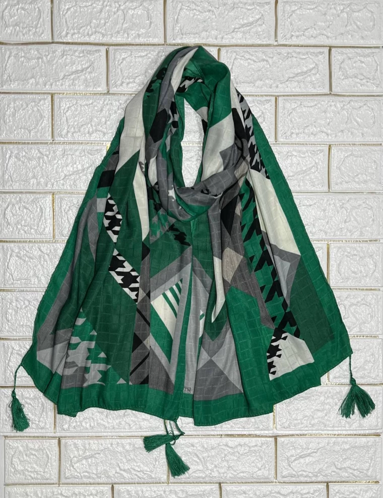 شال نخی پاییزه منگوله دار عرض 70 کد 6160
