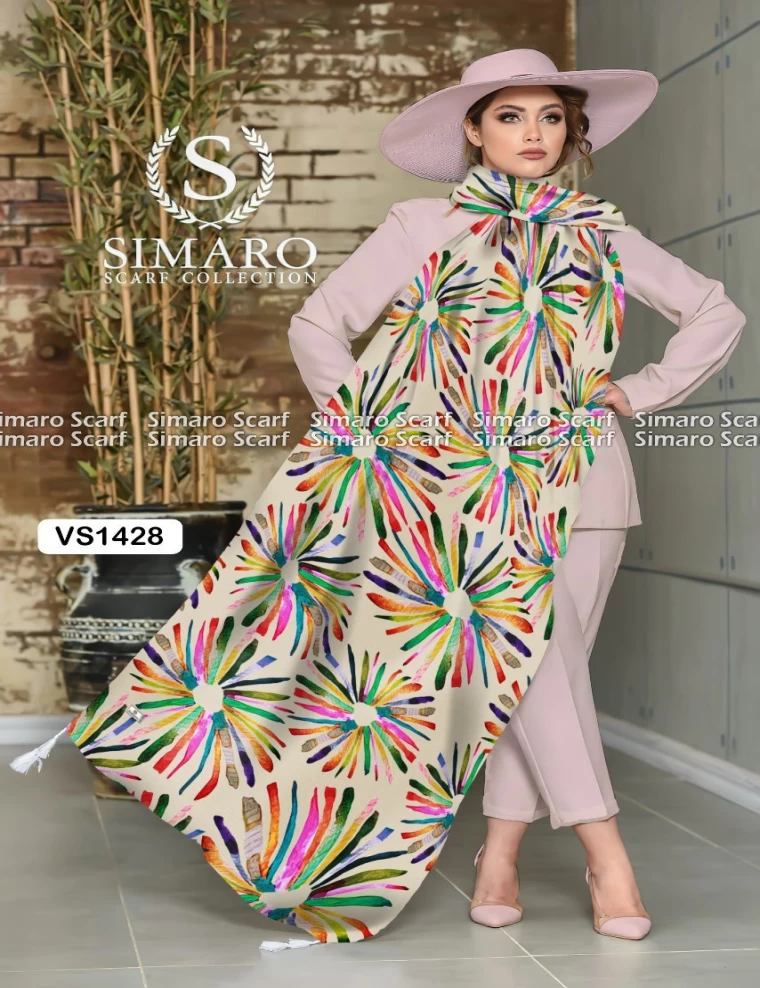 شال نخی منگوله دار عرض 75 کد VS1428
