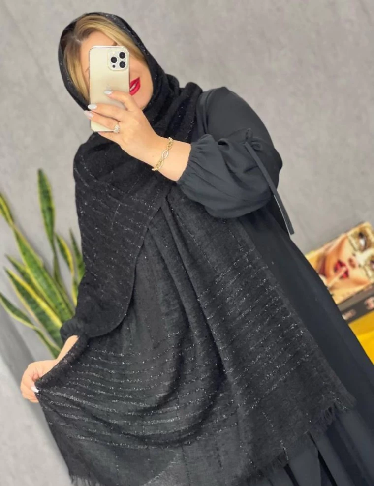 شال کبریتی لمه دار پاییزه عرض 60 کد 6628