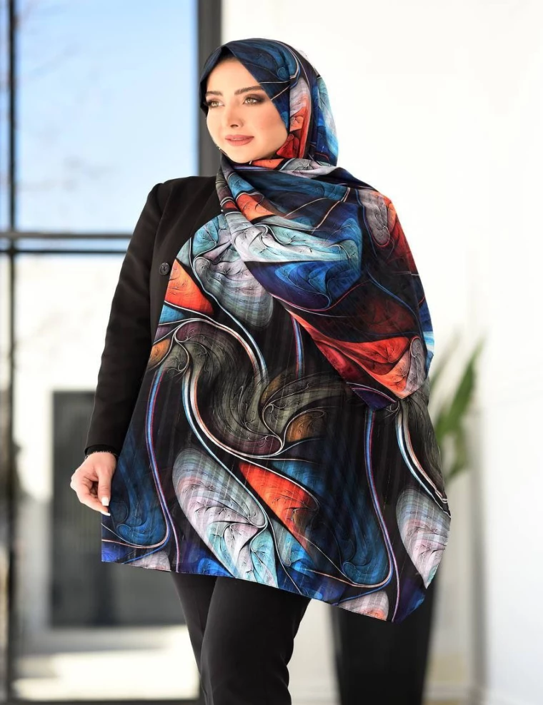 شال نخی لمه عرض 80 کد 8416