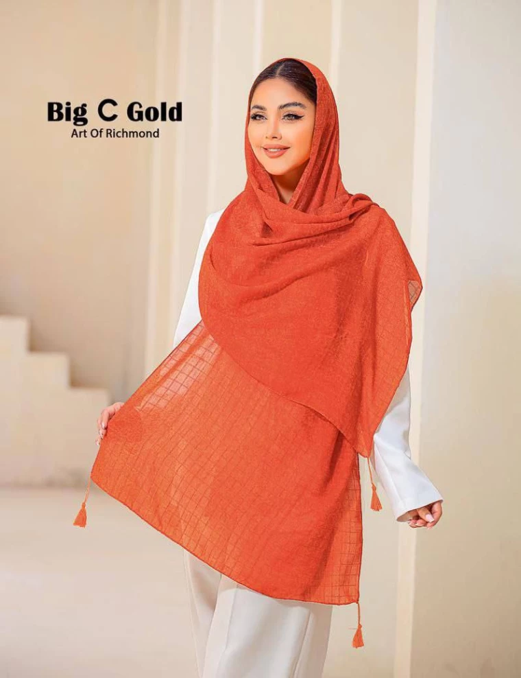 شال نخی منگوله دار کد 10323