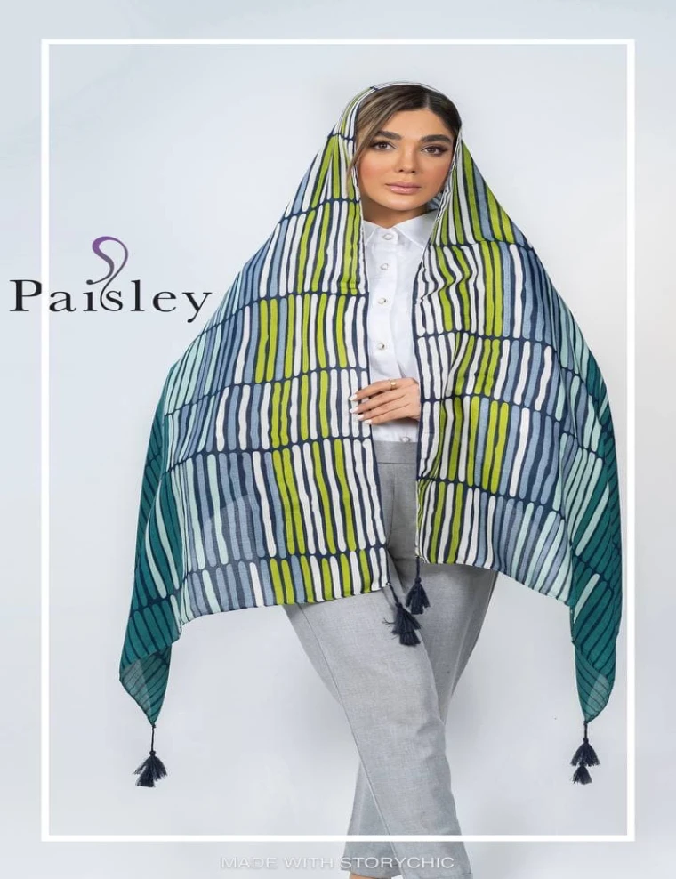 شال نخی منگوله دار 0654