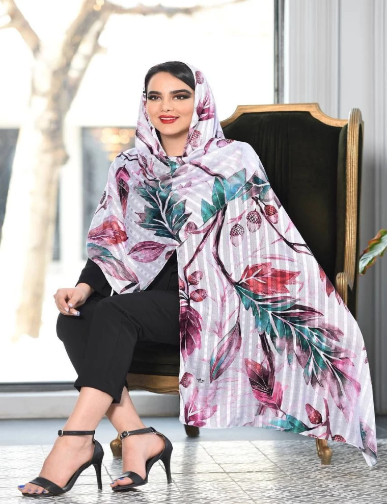 شال نخی لمه عرض 80 کد 8413