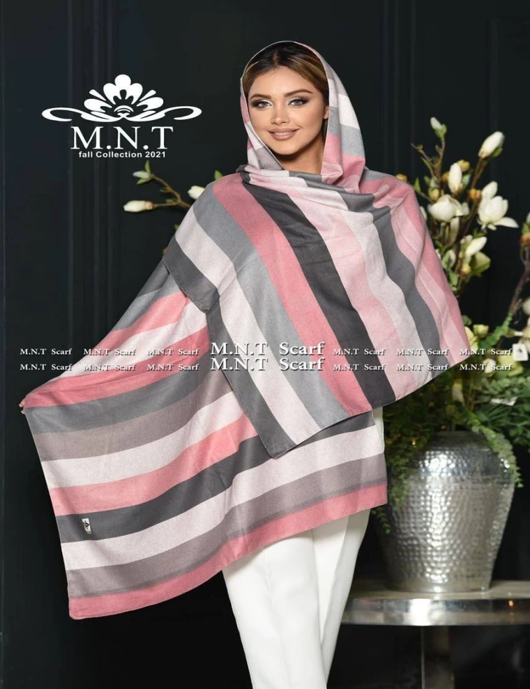 شال موهر منگوله دار عرض 75 کد 6410
